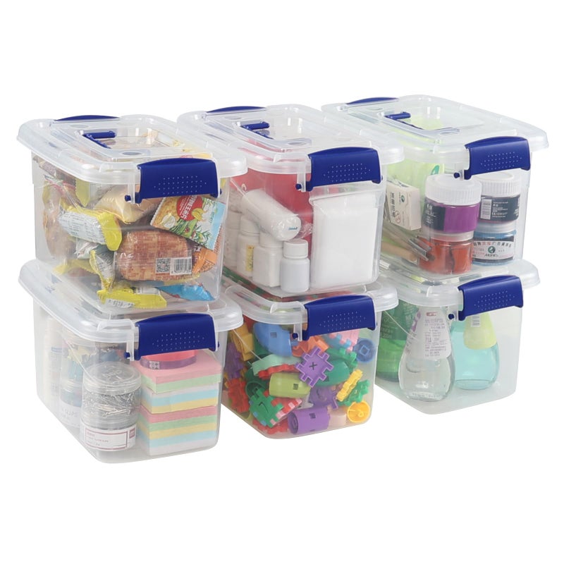 Wekioger 6 Packs 5 Quart Plastic Lidded Storage Bin, Clear Latching Storage Container Box - Image 5